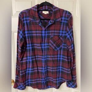 Golden By TNA Blue and Purple Plaid Large